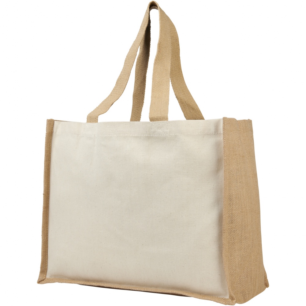 Logotrade business gift image of: Varai 320 g/m² canvas and jute shopping tote bag 23L