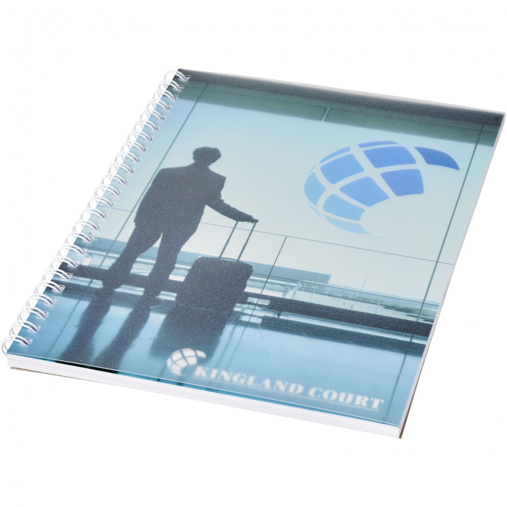 Logo trade promotional products image of: Desk-Mate® wire-o A5 notebook PP cover