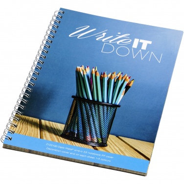 Logo trade promotional giveaways image of: Desk-Mate® A5 spiral notebook