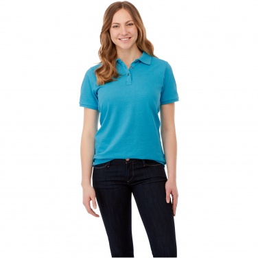 Logo trade business gifts image of: Beryl short sleeve women's organic recycled polo