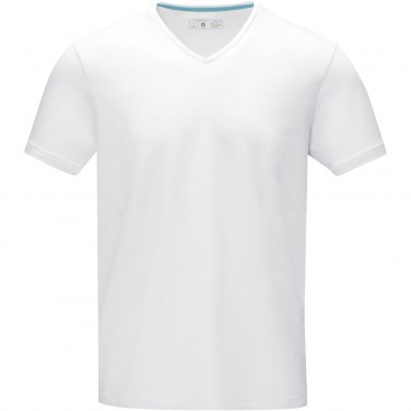 Logotrade promotional product picture of: Kawartha short sleeve men's organic V-neck t-shirt