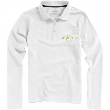 Logo trade corporate gift photo of: Oakville long sleeve women's polo