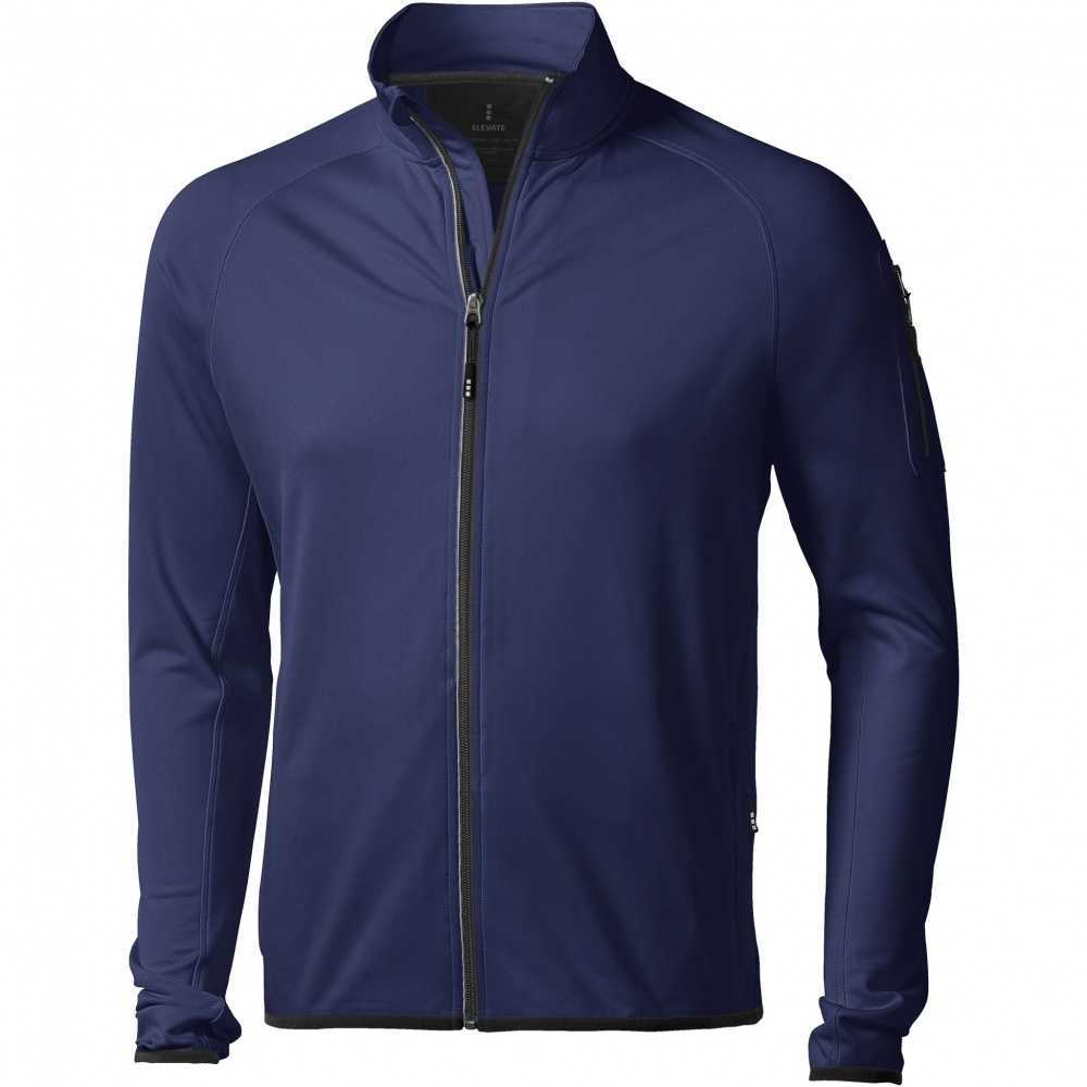 Logo trade promotional giveaway photo of: Mani men's performance full zip fleece jacket