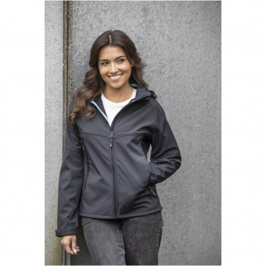 Logo trade promotional gift photo of: Coltan women’s GRS recycled softshell jacket