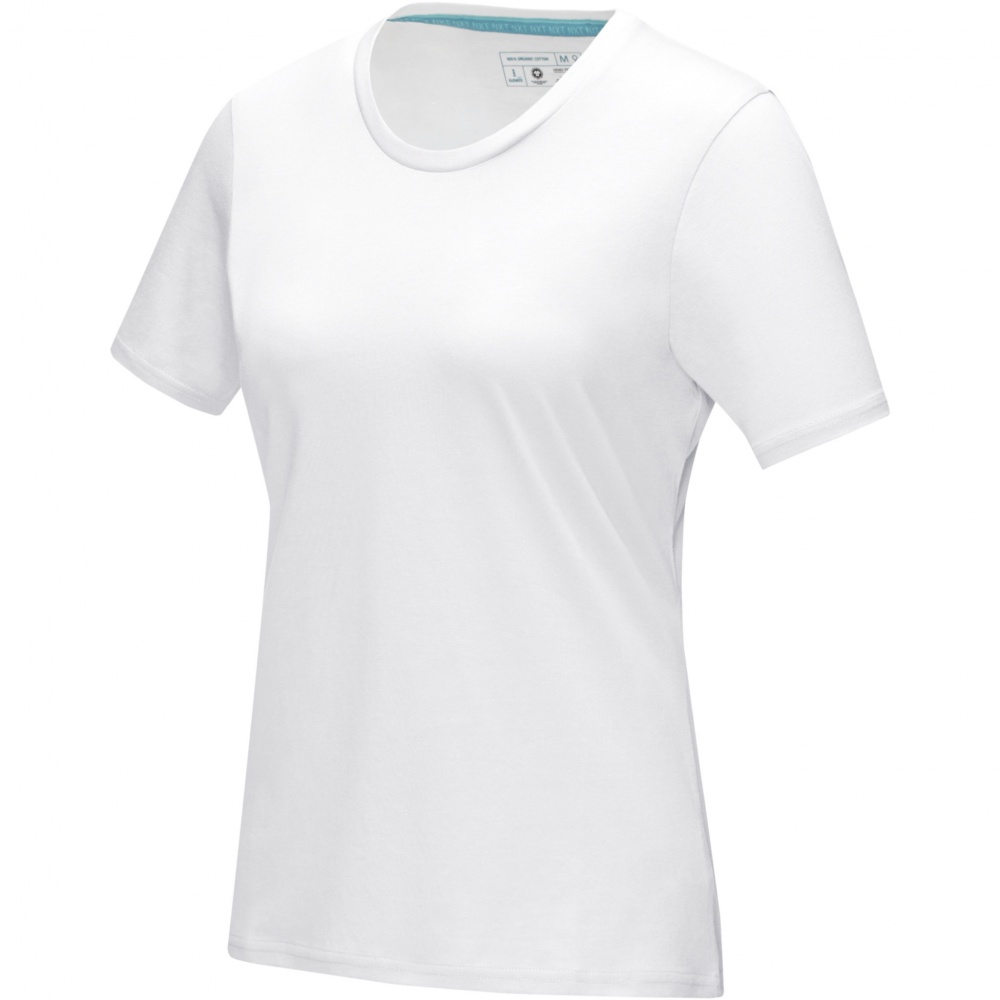 Logo trade promotional giveaways image of: Azurite short sleeve women’s organic t-shirt