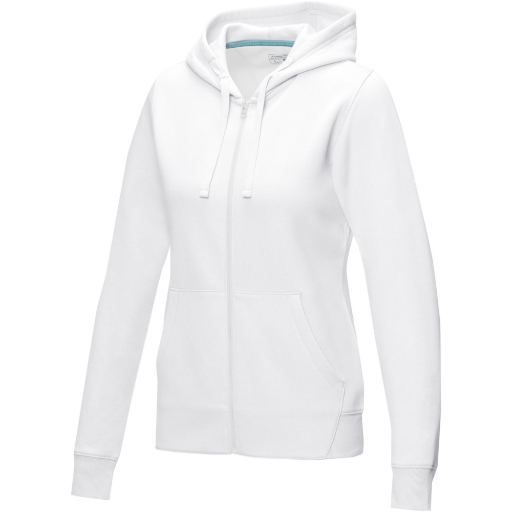 Logo trade promotional items image of: Ruby women’s organic recycled full zip hoodie