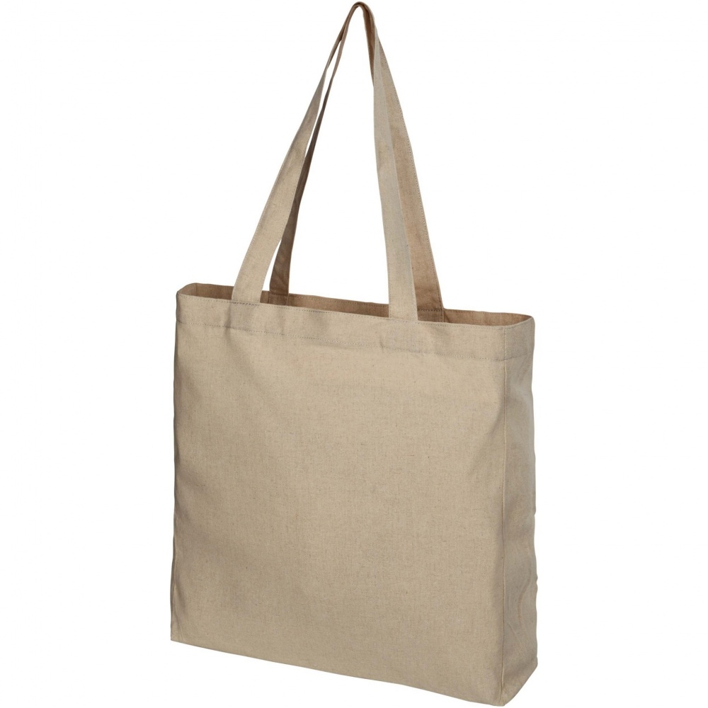 Logo trade promotional product photo of: Pheebs 210 g/m² recycled gusset tote bag 13L