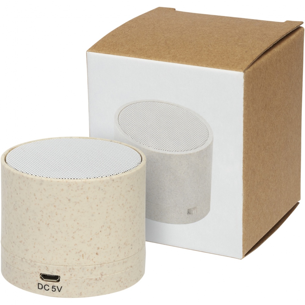 Logo trade corporate gift photo of: Kikai wheat straw Bluetooth® speaker