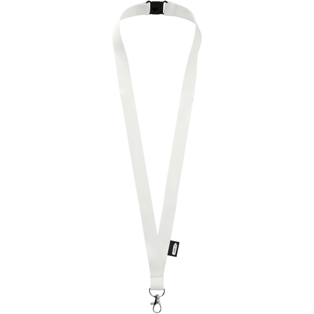 Logo trade advertising products picture of: Tom recycled PET lanyard with breakaway closure