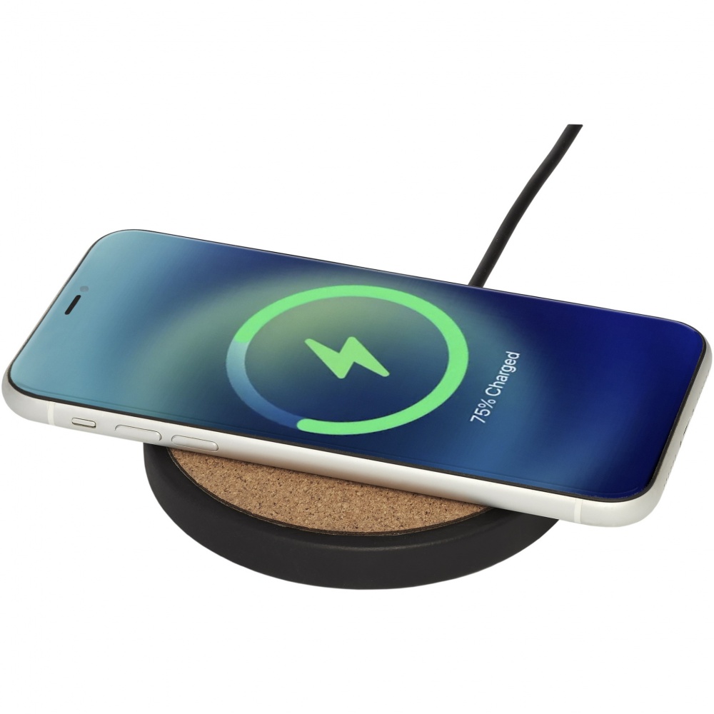 Logotrade promotional merchandise photo of: Kivi 10W limestone/cork wireless charging pad