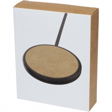 Logotrade advertising products photo of: Kivi 10W limestone/cork wireless charging pad