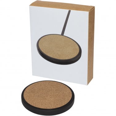 Logo trade promotional giveaway photo of: Kivi 10W limestone/cork wireless charging pad