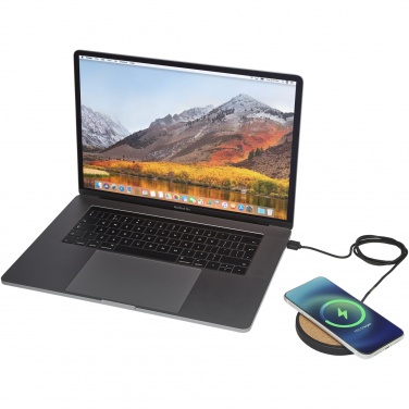 Logotrade corporate gift image of: Kivi 10W limestone/cork wireless charging pad
