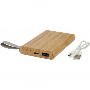 Logotrade promotional giveaway image of: Tulda 5000 mAh bamboo power bank