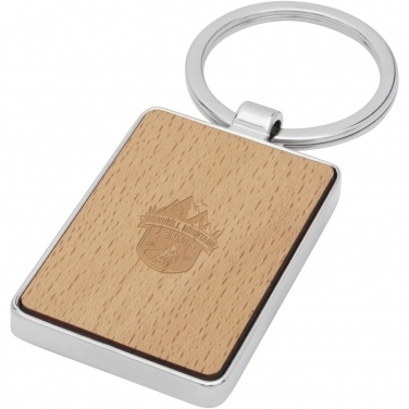 Logotrade promotional merchandise image of: Mauro beech wood rectangular keychain