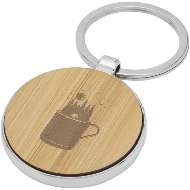 Logo trade corporate gifts picture of: Nino bamboo round keychain