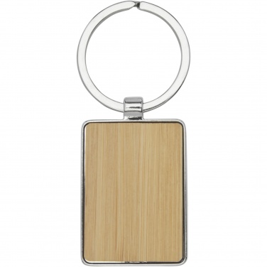 Logo trade advertising product photo of: Neta bamboo rectangular keychain