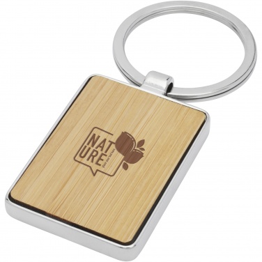 Logotrade promotional giveaway image of: Neta bamboo rectangular keychain