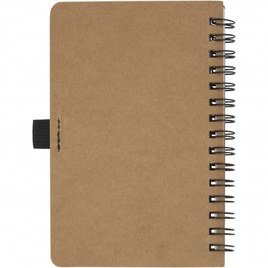 Logotrade promotional giveaway image of: Cobble A6 wire-o recycled cardboard notebook with stone paper