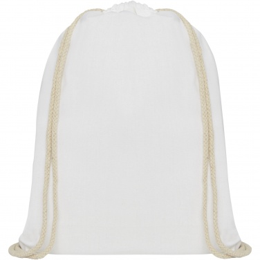 Logo trade promotional products image of: Oregon 140 g/m² cotton drawstring bag 5L