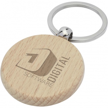 Logotrade promotional gift picture of: Giovanni beech wood round keychain