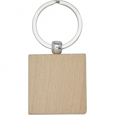 Logotrade corporate gift image of: Gioia beech wood squared keychain