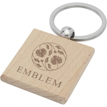Logotrade advertising products photo of: Gioia beech wood squared keychain