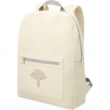Logo trade promotional gift photo of: Pheebs 450 g/m² recycled cotton and polyester backpack 10L