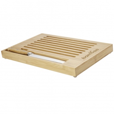 Logo trade corporate gifts picture of: Pao bamboo cutting board with knife