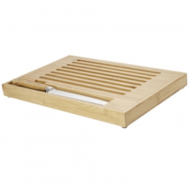Logo trade advertising products image of: Pao bamboo cutting board with knife