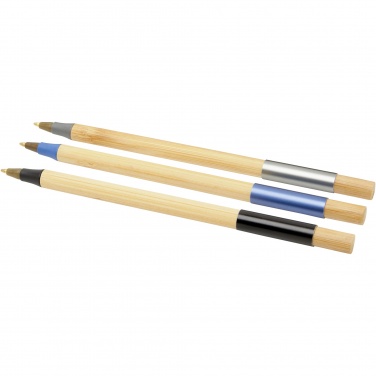 Logo trade promotional products image of: Kerf 3-piece bamboo pen set