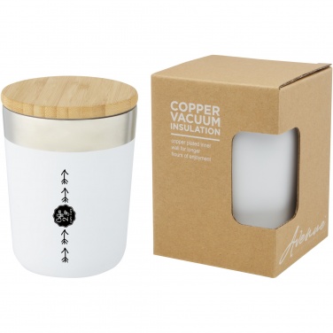 Logo trade promotional item photo of: Lagan 300 ml stainless steel tumbler with bamboo lid