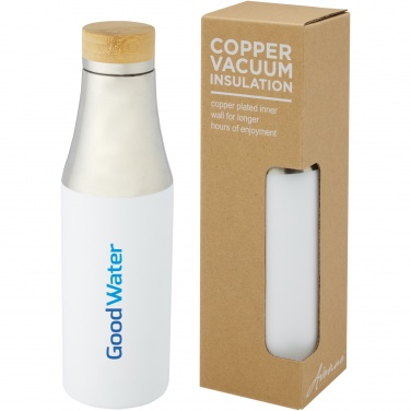 Logotrade promotional product image of: Hulan 540 ml copper vacuum insulated stainless steel bottle with bamboo lid