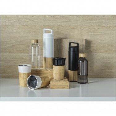 Logo trade promotional giveaway photo of: Torne 540 ml  stainless steel bottle with bamboo outer wall
