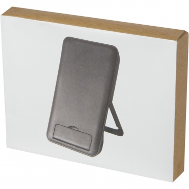 Logotrade corporate gift image of: Loop 10W recycled plastic wireless charging pad with phone stand