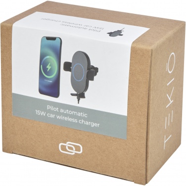Logotrade promotional item image of: Pilot 15W wireless automatic car charger 