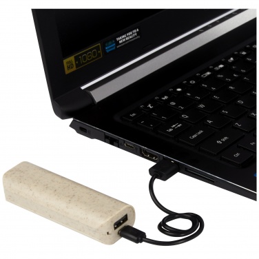 Logo trade advertising products image of: Yoko 1200mAh wheat straw power bank