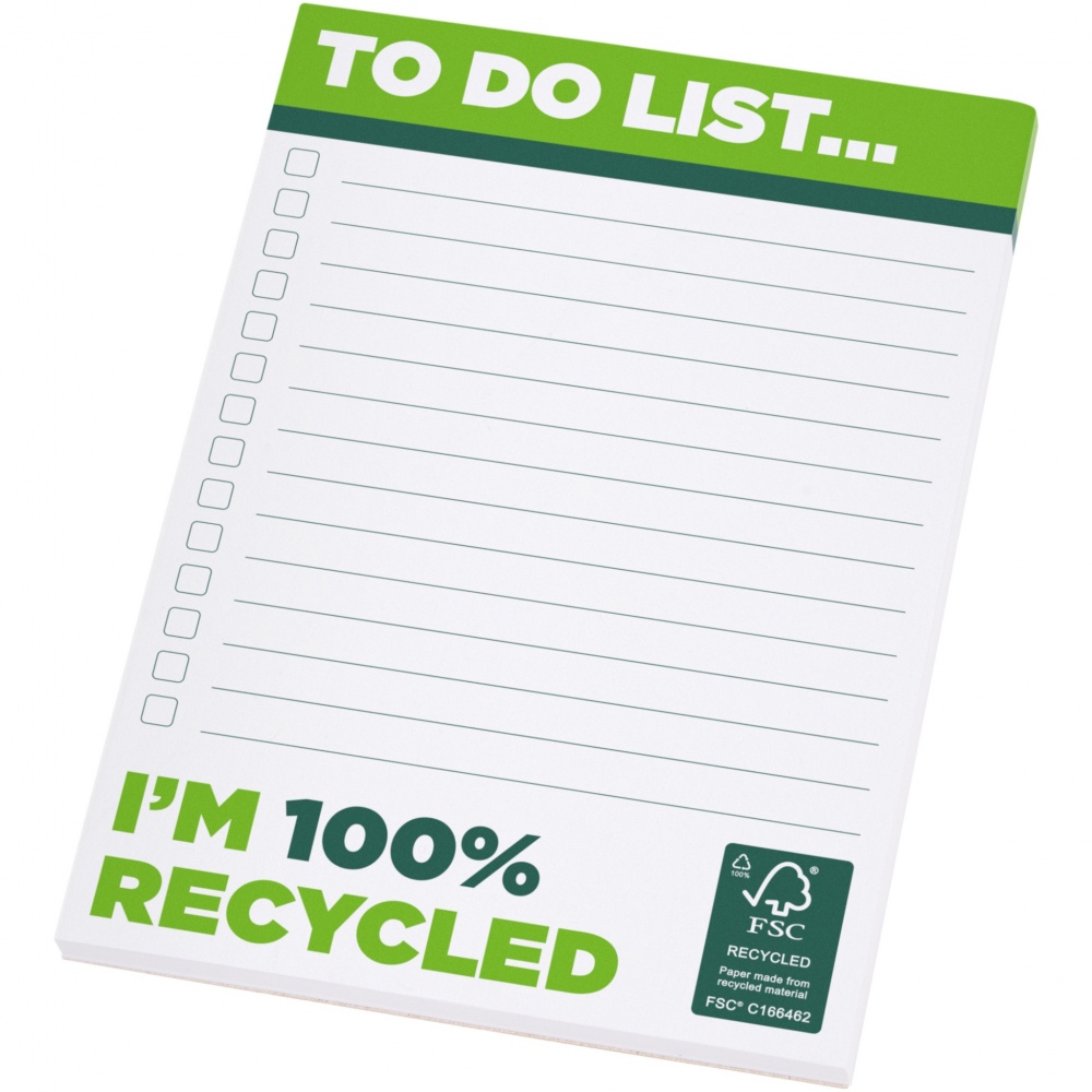 Logo trade promotional item photo of: Desk-Mate® A6 recycled notepad