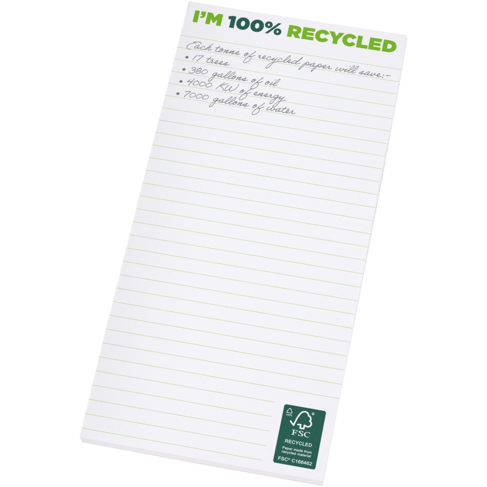 Logo trade corporate gifts picture of: Desk-Mate® 1/3 A4 recycled notepad