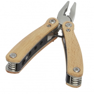 Logo trade corporate gifts image of: Anderson 12-function medium wooden multi-tool