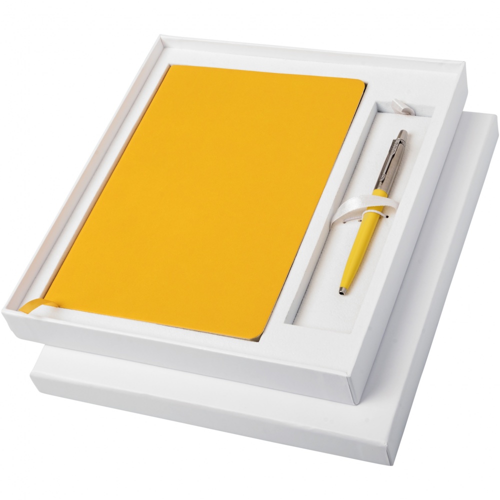 Logo trade promotional products picture of: Parker Classic notebook and Parker pen gift box