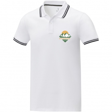Logo trade promotional giveaways picture of: Amarago short sleeve men's tipping polo