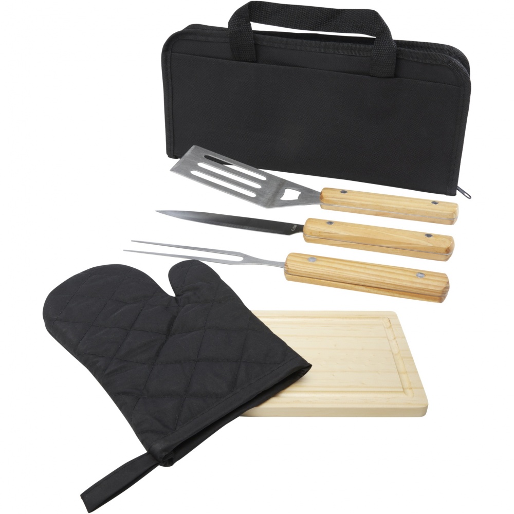 Logo trade promotional merchandise image of: Gratar 5-piece BBQ set