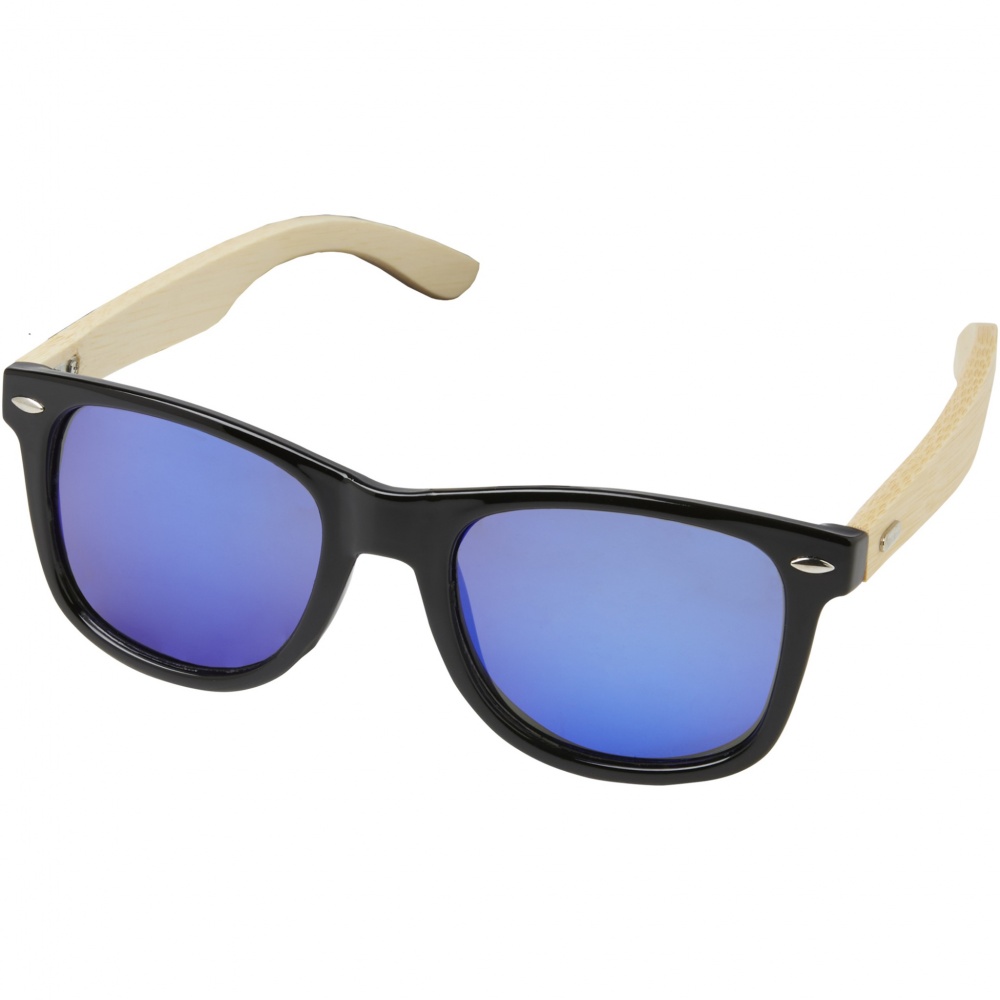 Logo trade promotional product photo of: Taiyō rPET/bamboo mirrored polarized sunglasses in gift box