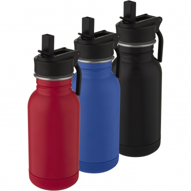 Logo trade promotional gift photo of: Lina 400 ml stainless steel sport bottle with straw and loop
