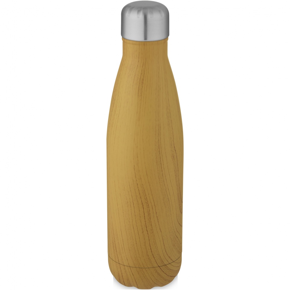 Logo trade corporate gifts picture of: Cove 500 ml vacuum insulated stainless steel bottle with wood print