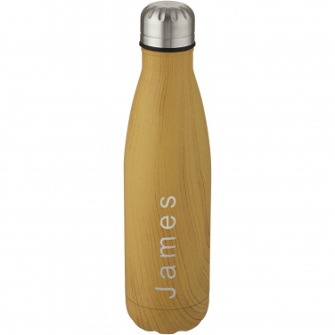 Logotrade promotional merchandise image of: Cove 500 ml vacuum insulated stainless steel bottle with wood print