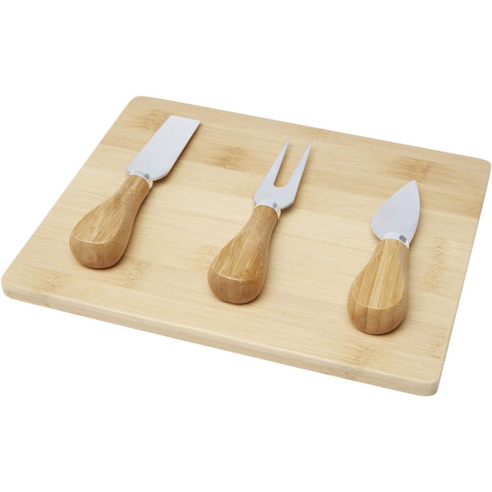 Logotrade advertising product image of: Ement bamboo cheese board and tools
