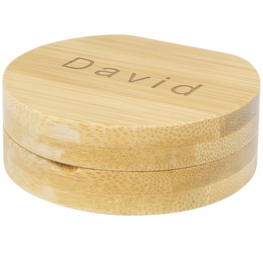 Logo trade promotional items picture of: Afrodit bamboo pocket mirror