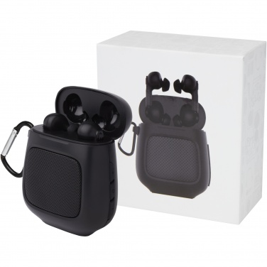 Logo trade business gift photo of: Remix auto pair True Wireless earbuds and speaker
